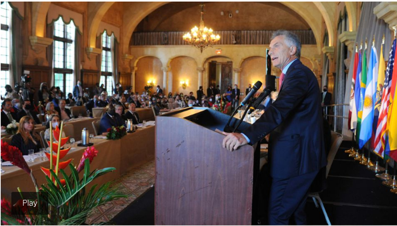 Mauricio Macri: “El populismo que azota a mi país debilita el sistema institucional, cercena la libertad de expresión y ataca la independencia judicial”