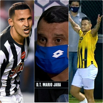 Foto- El tridente formoseño en el fútbol guaraní. Sergio Aquino (Libertad), Mario Jara (12 de Octubre) y Raúl Bobadilla (Guaraní).jpg