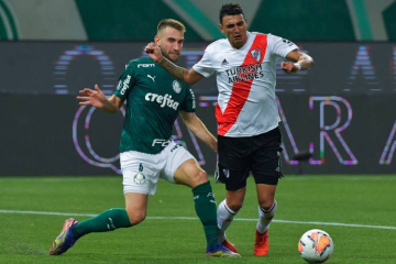 Foto- Gran muestra de fútbol de River en la casa de Palmeiras pero le faltó un gol para los penales..jpg