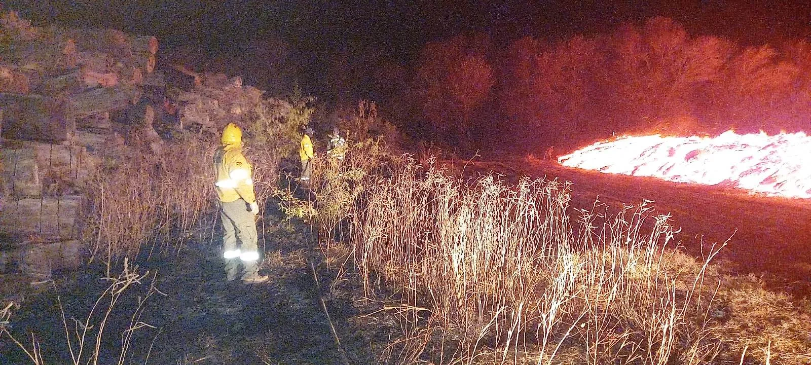un voraz incendio se propagó en el predio de la empresa Unitán en la localidad de Estanislao del Campo.  (4).jpg