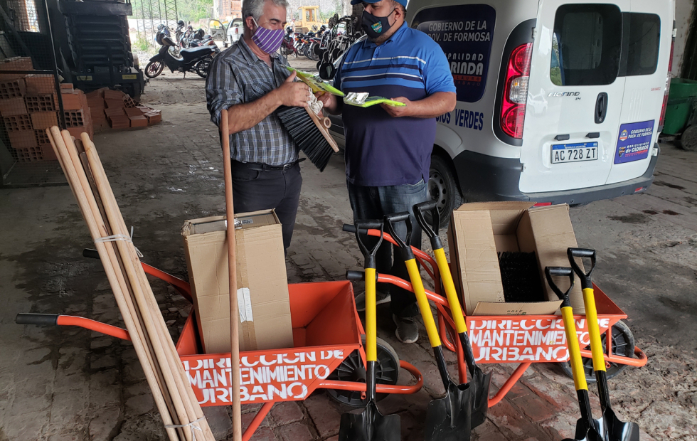 La Dirección de mantenimiento urbano recibió elementos de trabajo y seguridad