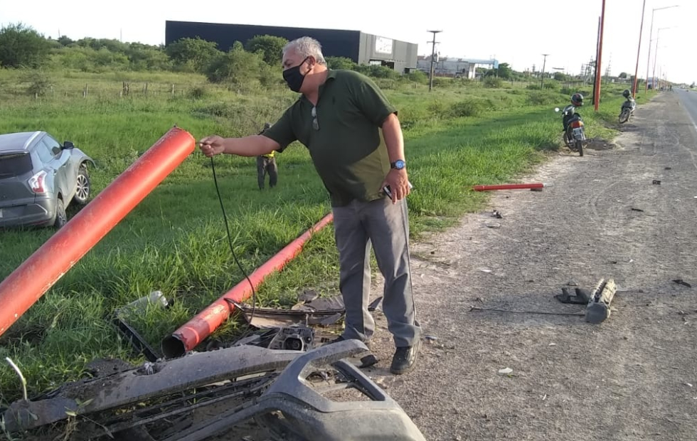 Hecho de transito sobre Ruta 11 deja daños materiales importantes