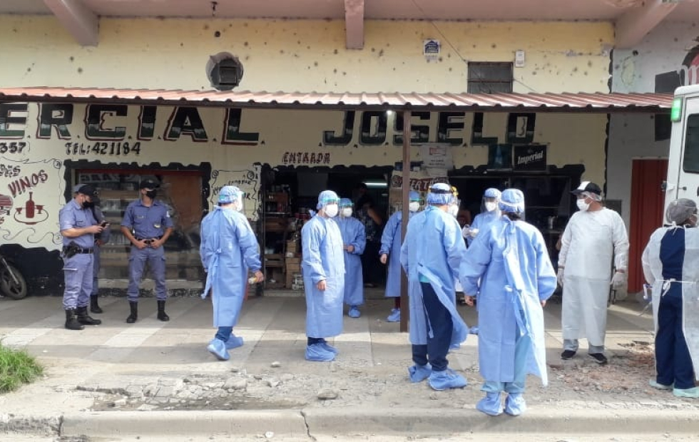 Por caso de Covid-19 en comerciante vuelven a realizar hisopados en el microcentro clorindense