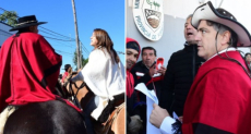 Casi a los rebencazos: Brignole salió al cruce de Villaggi y Paoltroni que están recorriendo El Colorado a caballo